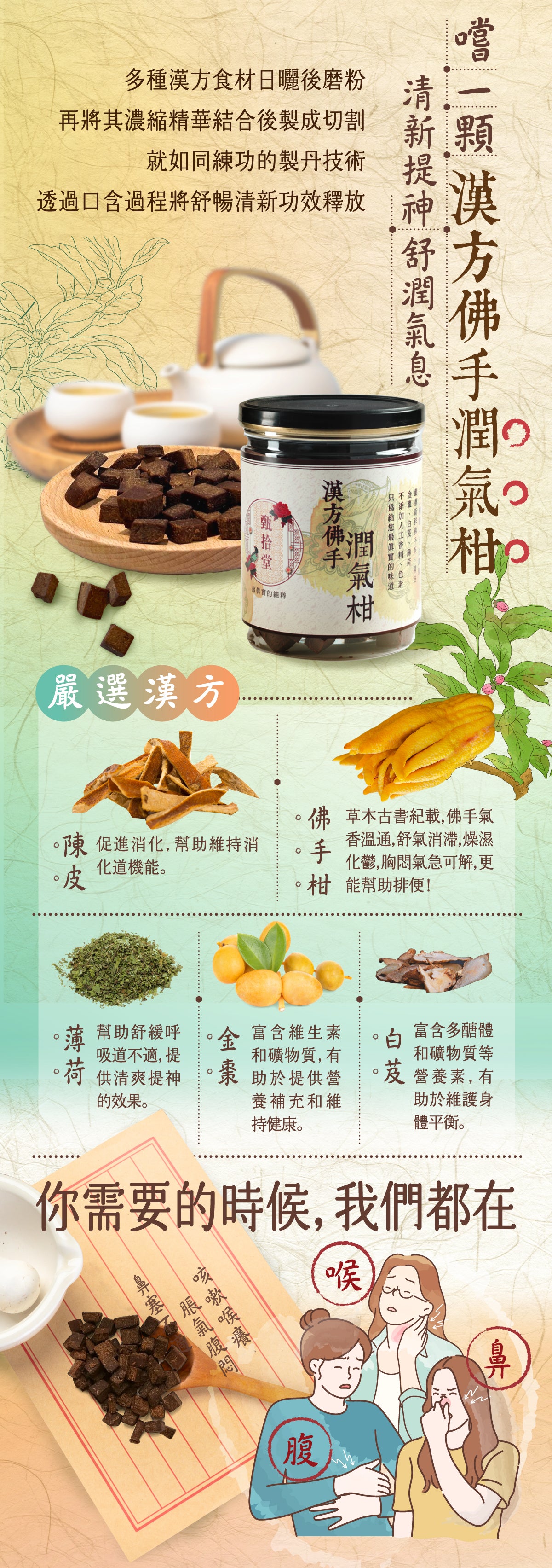 甄拾堂 漢方佛手潤氣柑 Zen10