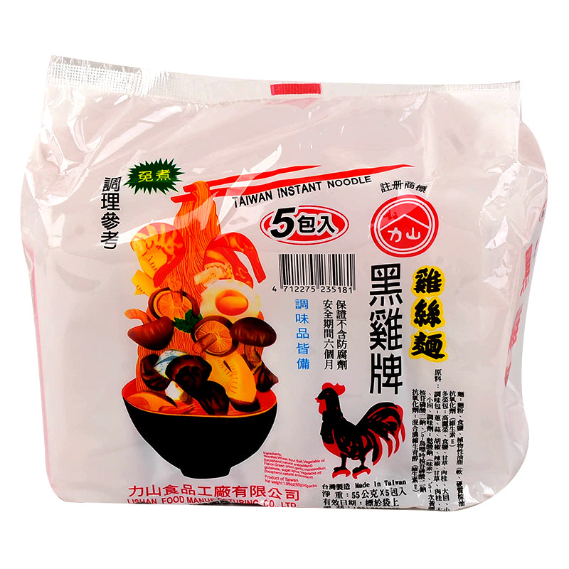 黑雞牌雞絲麵 Taiwan Instant Noodle(55g*5入)