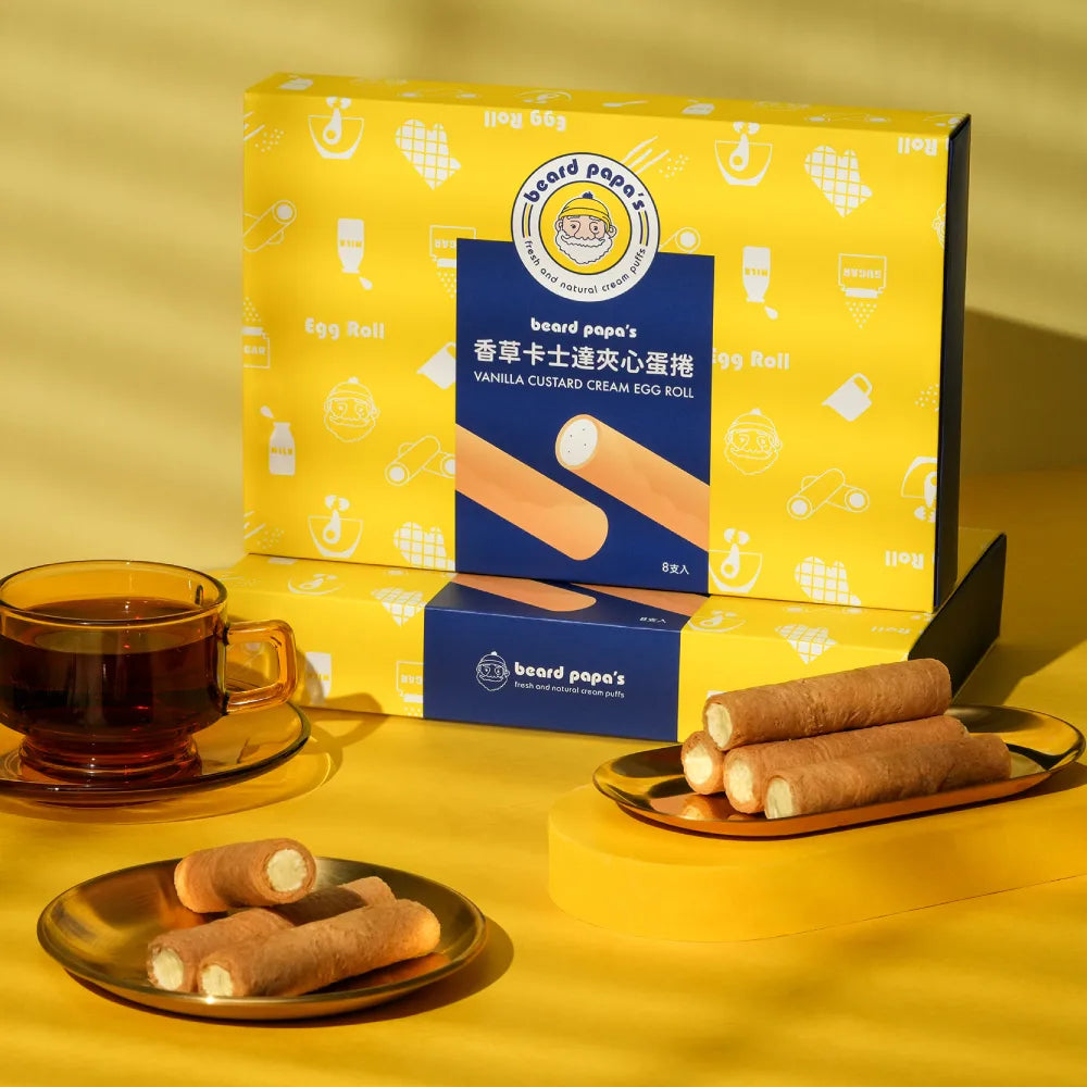 Beard PaPa‘s PaPa香草卡士達夾心蛋捲 Beard Papa’s PaPa Vanilla Custard Egg Roll(8入)