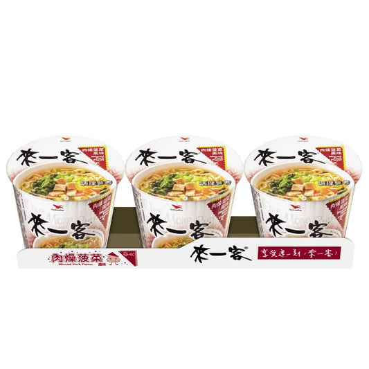 來一客杯麵 肉燥菠菜 One More Cup Instant Noodle Minced Pork Flavor(67g*3入)