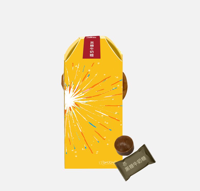 台灣優格餅乾學院 煙花糖果禮盒-黑糖牛奶糖(220g*盒)