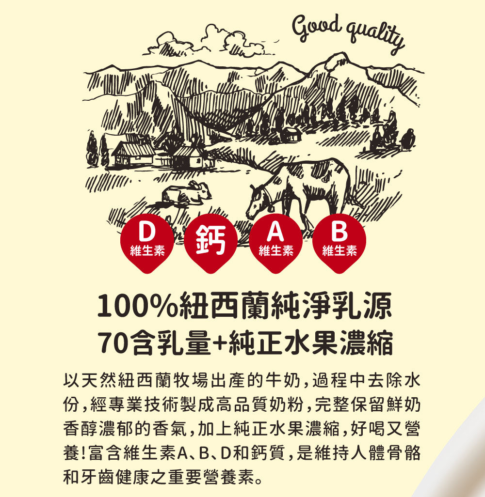 【紅牛】果汁奶粉(果香濃郁、綜合果汁、多種營養) Red Cow Juice Milk Powder(1kg)