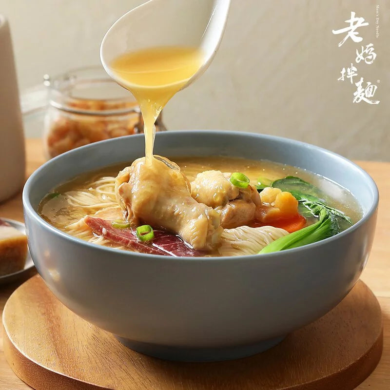 老媽拌麵 干貝花雕雞拉麵 LaoMaNoodle Scallop And Hua Diao Wine Chicken Noodle Soup(500g)