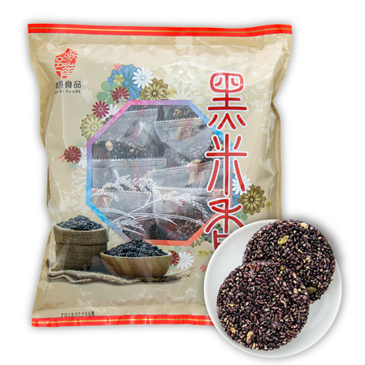 華邑食品 黑米米香脆片 Hua Yi Puffed Black Rice Cracker(10入/包)