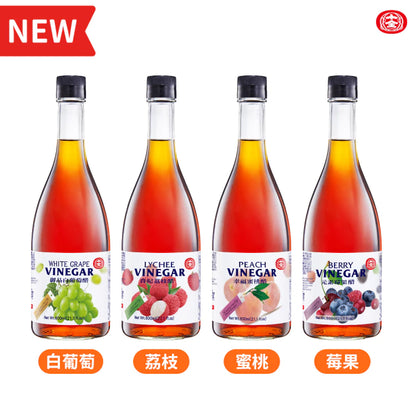 十全 濃縮水果醋禮盒600ml(2入/組) 蜜桃+莓果