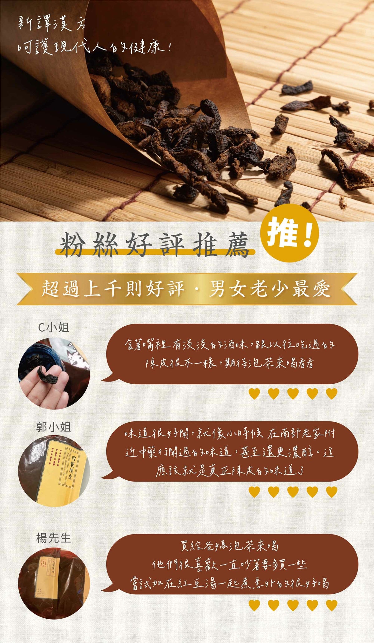 新譯漢方 四製陳皮｜無糖食材陳皮茶 See In Herb DRIED TANGERINE PEEL(60g/100g)