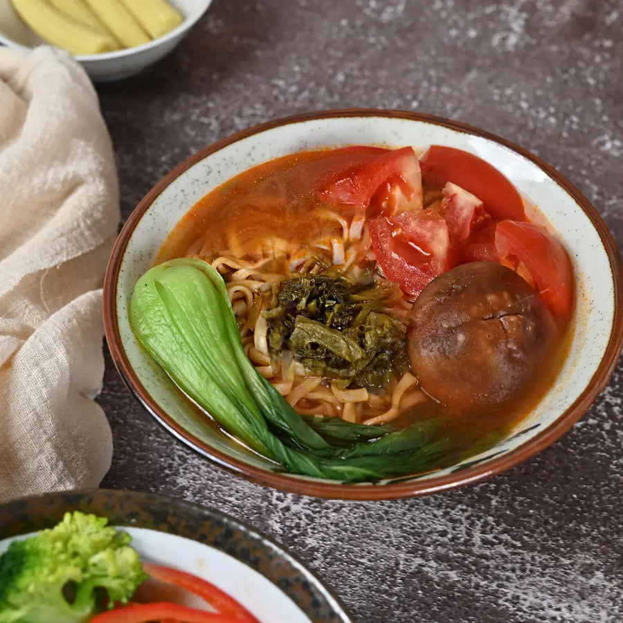 【壹善】限量聯名白沙屯媽祖平安麵番茄紅燒酸菜湯麵(4入*袋)