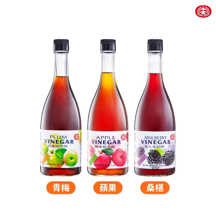十全 濃縮水果醋禮盒600ml(2入/組) 蜜桃+莓果
