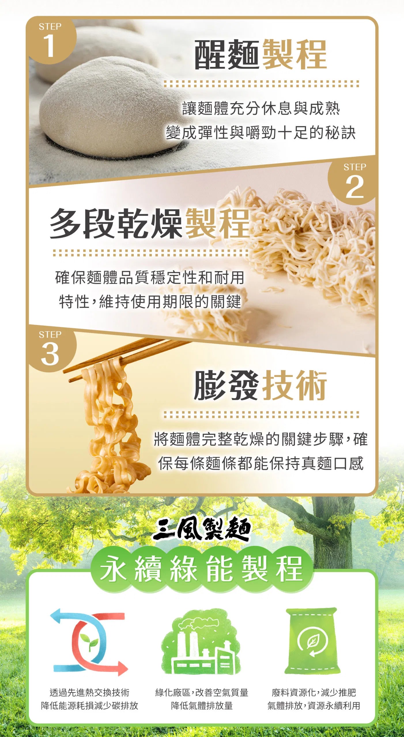 三風製麵 風神拌麵-古早味蔥香雞汁麵 Instant Noodles Scallion Chicken Flavor(118g*3入)