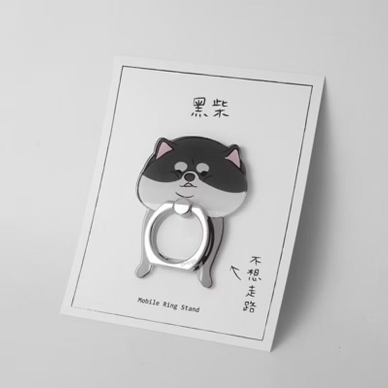 寵物手機指環－黑柴犬(1入)