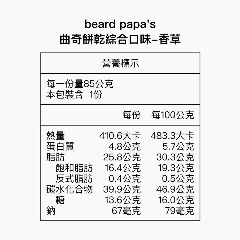 Bread PaPa‘s 綜合曲奇餅乾 (香草、巧克力) (170g*罐)