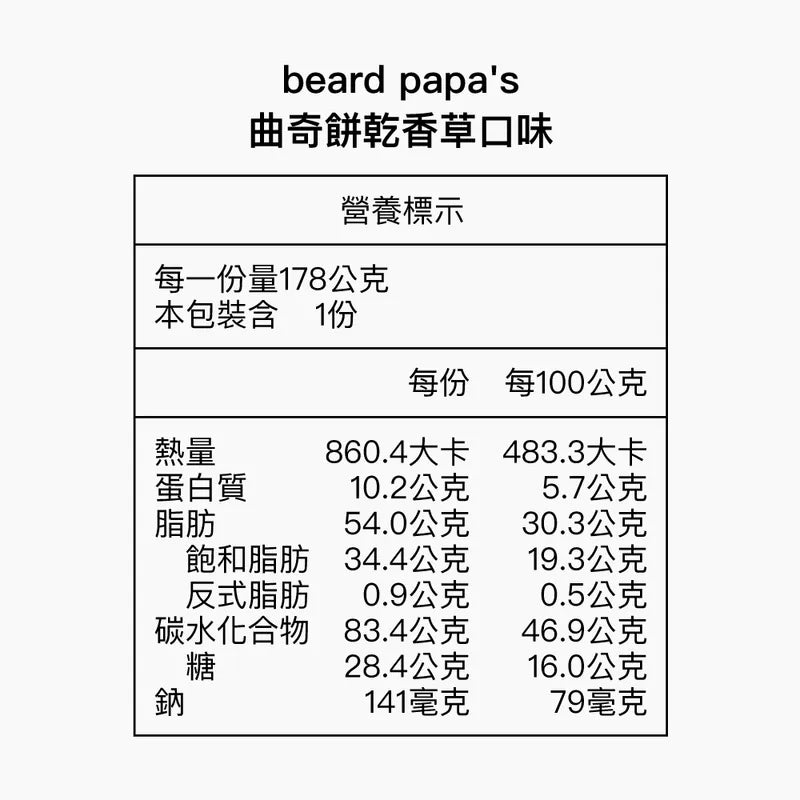 Bread PaPa‘s 香草曲奇餅乾(178g*罐)