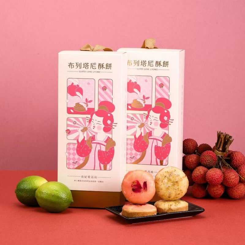 【胖肉鋪】布列塔尼酥餅禮盒(玫瑰荔枝)(5入*盒)