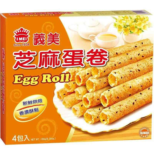 💰檔期促銷~本週優惠價(11.03.24)💰義美蛋捲量販盒-芝麻 IMEI Egg Roll Sesame(180g*盒)